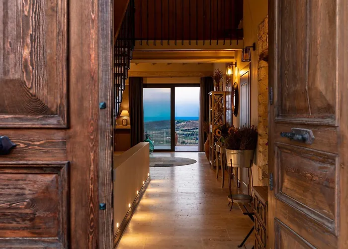 Villasunset With Sea, Chios And Sunset View *